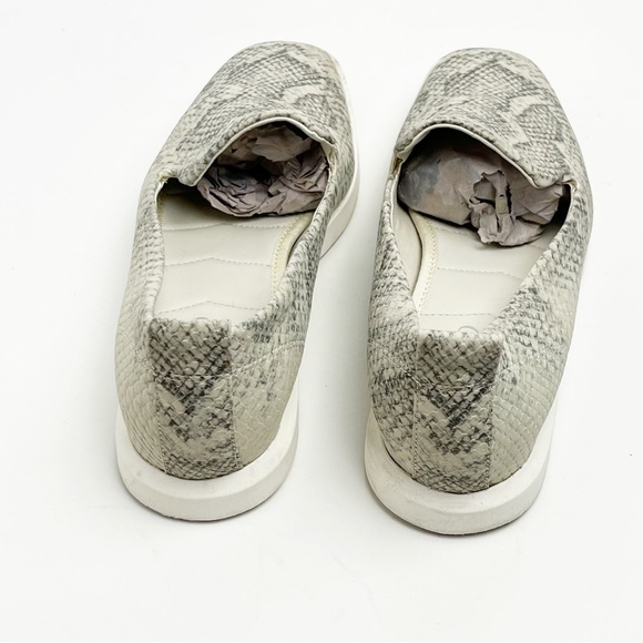 FRANCO SARTO Gray Embossed Snakeskin Slip On Loafer Sneaker, Size 7.5 - Picture 3 of 11